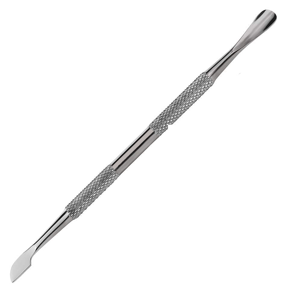 A Cuticle Pusher is a beauty tool used to gently push back and shape the cuticles around the nails.